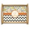 Swirls, Floral & Chevron Serving Tray Wood Large - Main