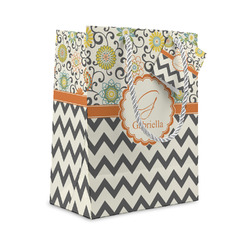 Swirls, Floral & Chevron Gift Bag (Personalized)