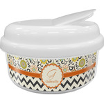 Swirls, Floral & Chevron Snack Container (Personalized)