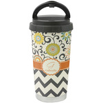 Swirls, Floral & Chevron Stainless Steel Coffee Tumbler (Personalized)