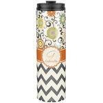 Swirls, Floral & Chevron Stainless Steel Skinny Tumbler - 20 oz (Personalized)