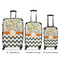 Swirls, Floral & Chevron Suitcase Set 1 - APPROVAL