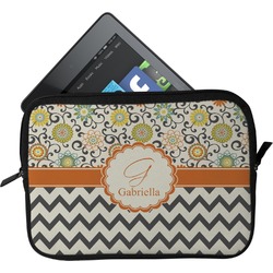 Swirls, Floral & Chevron Tablet Case / Sleeve - Small (Personalized)