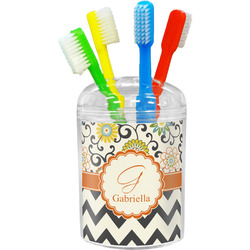 Swirls, Floral & Chevron Toothbrush Holder (Personalized)