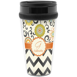 Swirls, Floral & Chevron Acrylic Travel Mug without Handle (Personalized)