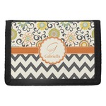 Swirls, Floral & Chevron Trifold Wallet (Personalized)