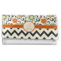 Swirls, Floral & Chevron Vinyl Checkbook Cover (Personalized)