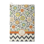 Swirls, Floral & Chevron Waffle Weave Golf Towel (Personalized)