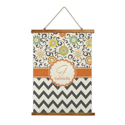 Swirls, Floral & Chevron Wall Hanging Tapestry (Personalized)