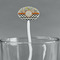 Swirls, Floral & Chevron White Plastic 7" Stir Stick - Oval - Main