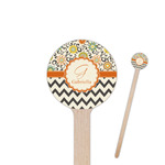 Swirls, Floral & Chevron 7.5" Round Wooden Stir Sticks - Double Sided (Personalized)