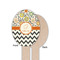 Swirls, Floral & Chevron Wooden Food Pick - Oval - Single Sided - Front & Back