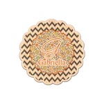 Swirls, Floral & Chevron Genuine Maple or Cherry Wood Sticker (Personalized)