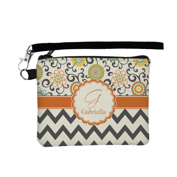 Custom Swirls, Floral & Chevron Wristlet ID Case w/ Name and Initial