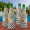 Swirls, Floral & Chevron Zipper Bottle Cooler - Set of 4 - LIFESTYLE