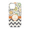 Swirls, Floral & Chevron iPhone 13 Mini Tough Case - Back