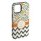 Swirls, Floral & Chevron iPhone 15 Plus Tough Case - Angle