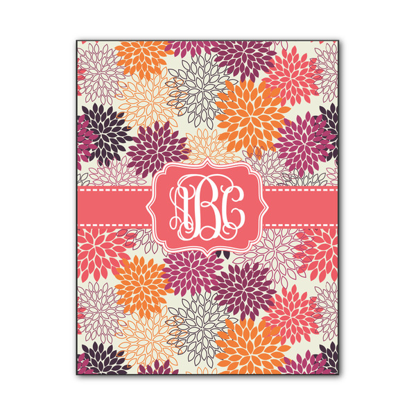 Custom Mums Flower Wood Print - 11x14 (Personalized)