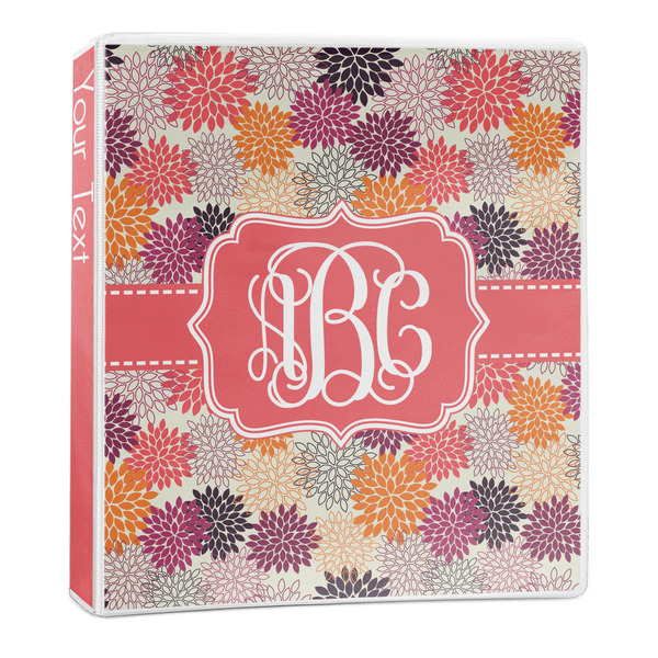 Custom Mums Flower 3-Ring Binder - 1 inch (Personalized)