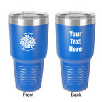 Mums Flower 30 oz Stainless Steel Tumbler - Royal Blue - Double-Sided (Personalized)