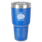 Mums Flower 30 oz Stainless Steel Ringneck Tumbler - Blue - Front