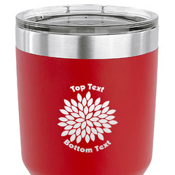 Mums Flower 30 oz Stainless Steel Tumbler - Red - Double Sided (Personalized)