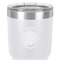 Mums Flower 30 oz Stainless Steel Ringneck Tumbler - White - Close Up