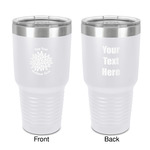 Mums Flower 30 oz Stainless Steel Tumbler - White - Double-Sided (Personalized)