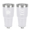 Mums Flower 30 oz Stainless Steel Ringneck Tumbler - White - Double Sided - Front & Back