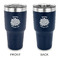 Mums Flower 30 oz Stainless Steel Ringneck Tumblers - Navy - Double Sided - APPROVAL