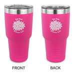 Mums Flower 30 oz Stainless Steel Tumbler - Pink - Double Sided (Personalized)