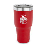 Mums Flower 30 oz Stainless Steel Tumbler - Red - Single Sided (Personalized)