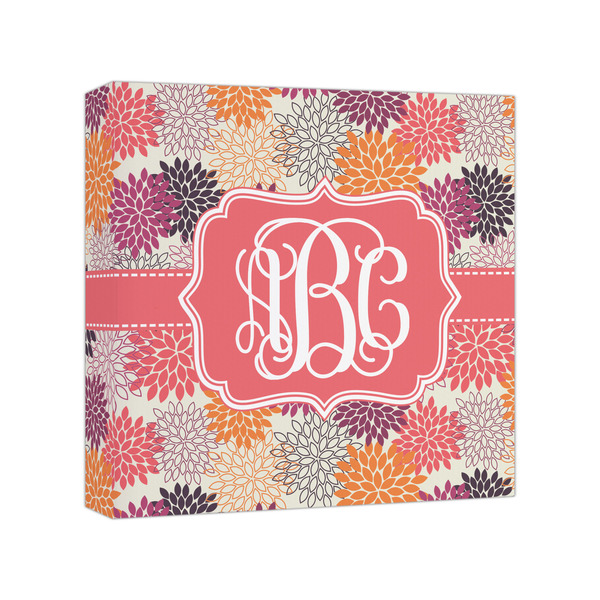 Custom Mums Flower Canvas Print - 8x8 (Personalized)