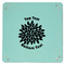 Mums Flower 9" x 9" Teal Leatherette Snap Up Tray - APPROVAL