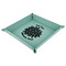 Mums Flower 9" x 9" Teal Leatherette Snap Up Tray - MAIN