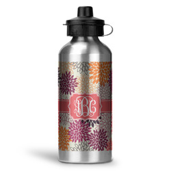 Mums Flower Water Bottle - Aluminum - 20 oz (Personalized)