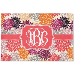 Mums Flower Woven Mat (Personalized)