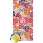 Mums Flower Beach Towel (Personalized)