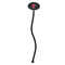 Mums Flower Black Plastic 7" Stir Stick - Oval - Single Stick