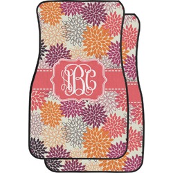 Mums Flower Car Floor Mats (Front Seat) (Personalized)