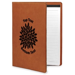 Mums Flower Leatherette Portfolio with Notepad (Personalized)