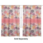 Mums Flower Curtain Panel - Custom Size