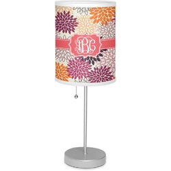 Mums Flower 7" Drum Lamp with Shade Linen (Personalized)