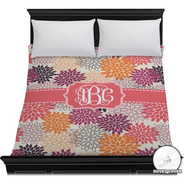 Custom Mums Flower Duvet Cover - Full / Queen (Personalized)