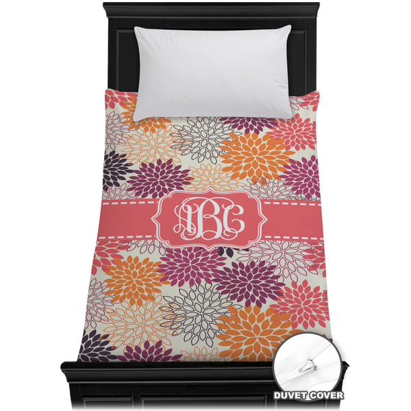 Custom Mums Flower Duvet Cover - Twin XL (Personalized)