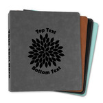 Mums Flower Leather Binder - 1" (Personalized)