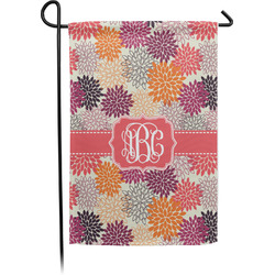 Mums Flower Small Garden Flag - Single Sided w/ Monograms