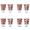 Mums Flower Glass Shot Glass - Standard - Set of 4 - APPROVAL