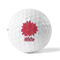 Mums Flower Golf Balls - Titleist - Set of 3 - FRONT