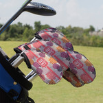 Mums Flower Golf Club Iron Cover - Set of 9 (Personalized)